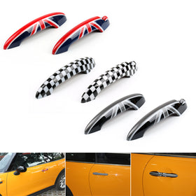 Black Union Jack UK Design Door Handle Cover For Mini Cooper R50 R52 R53 R55 R56 Generic